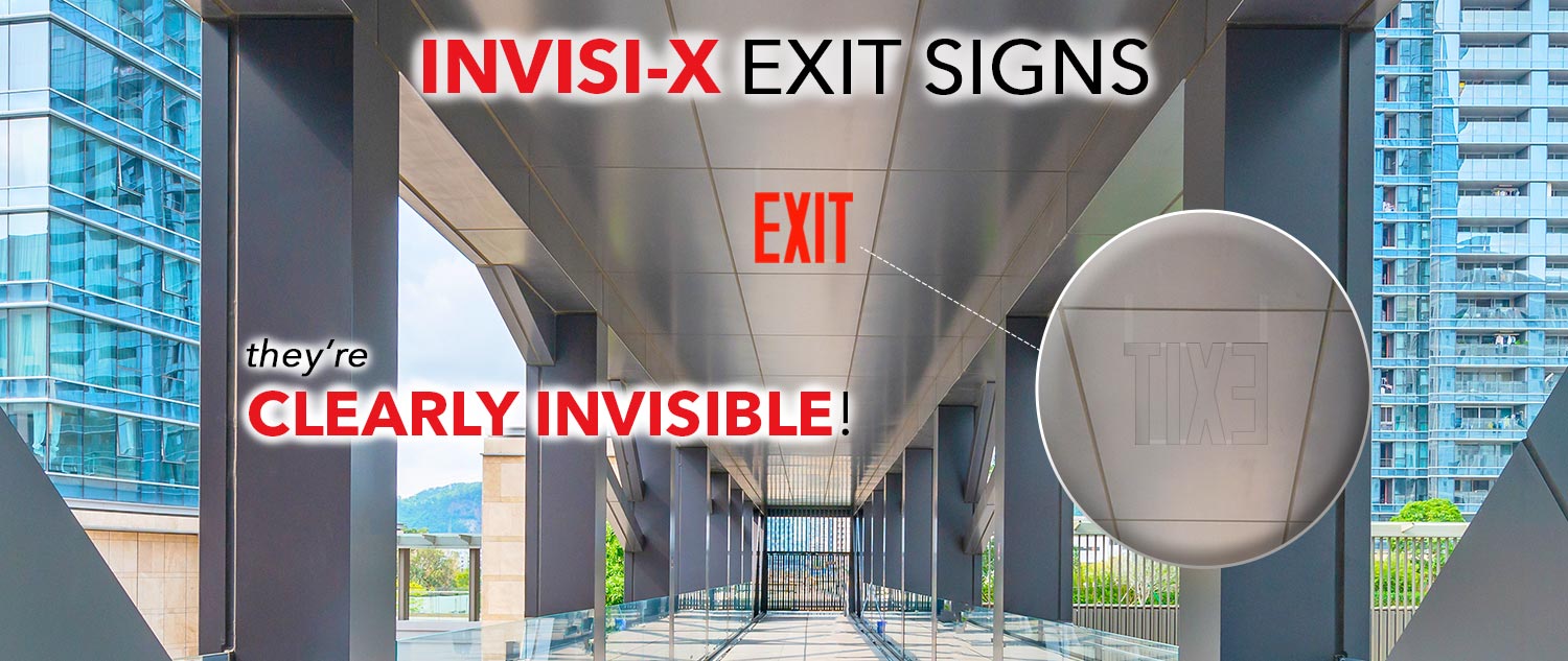 Invisi-X Emergency Exit Signs
